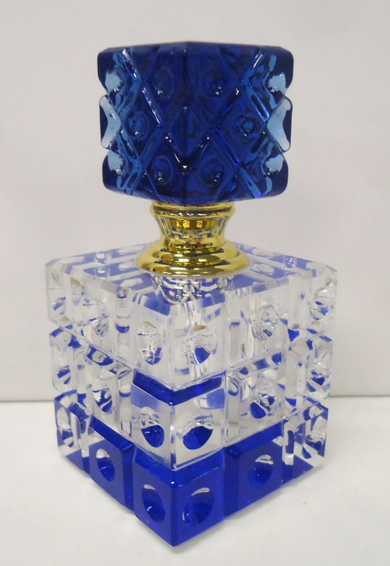 Cobalt & Crystal Perfume Bottle (1 of 2)