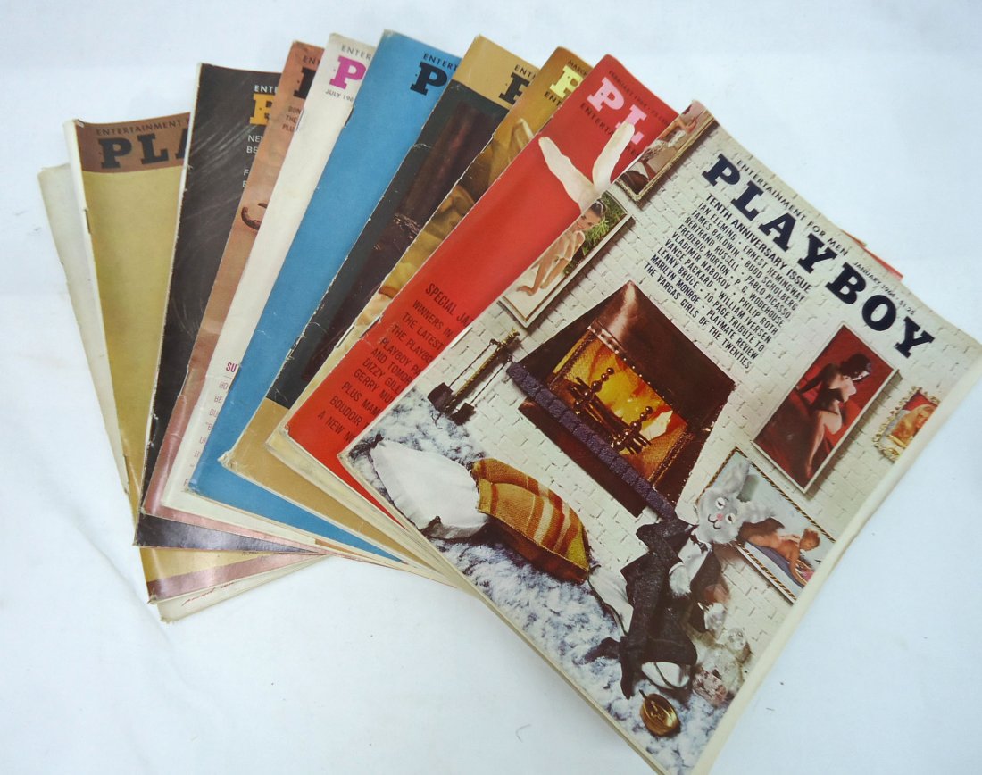 1964 Playboy 10 Issues: No May or Sept.