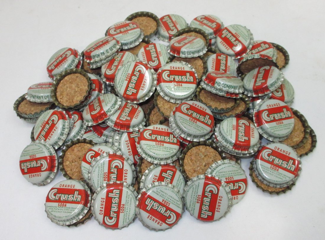 100 Unused Orange Crush Bottle Caps (1 of 2)
