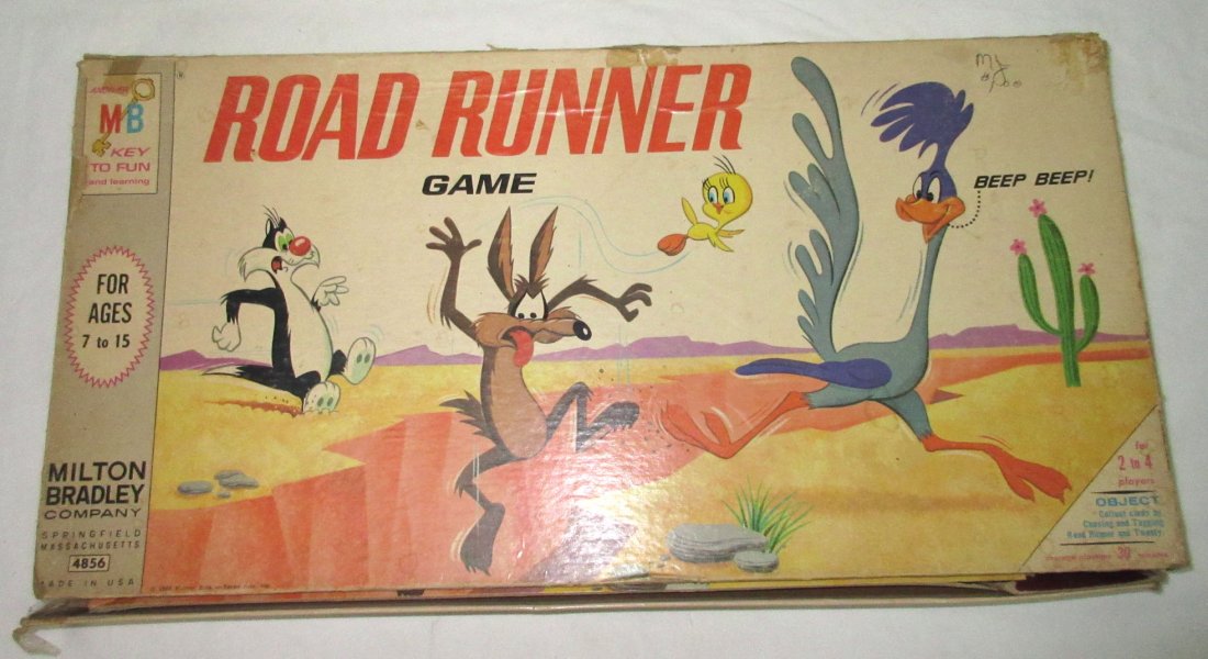 Milton Bradley Roadrunner Game: 19" x 10" Box
