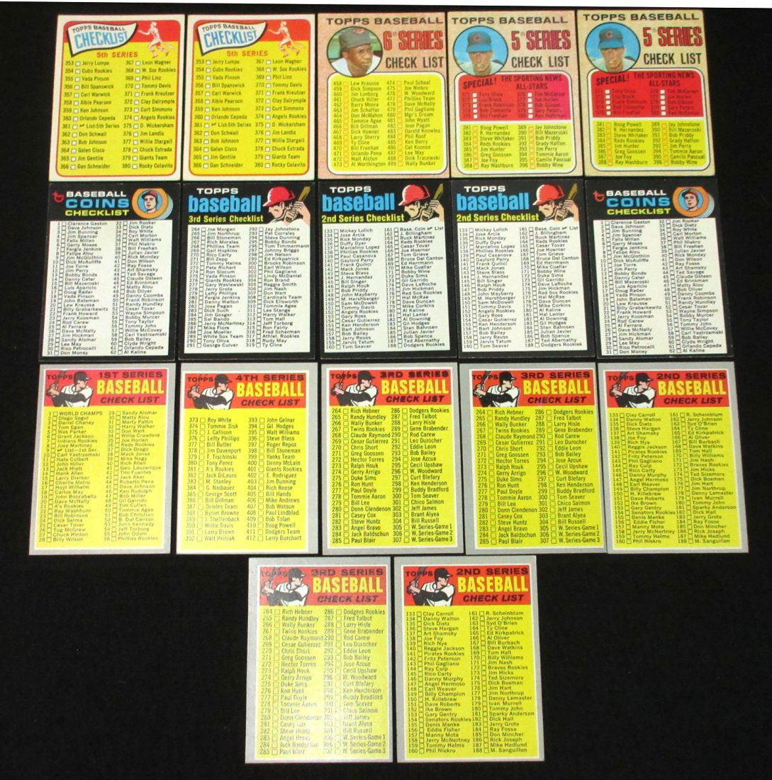 17 Topps Check List Cards (1 of 7)