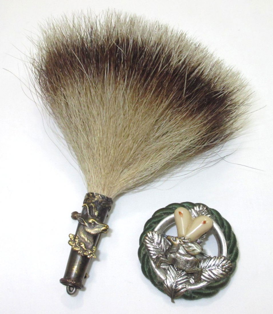 Early Gamsbart Hunting Hat Pin