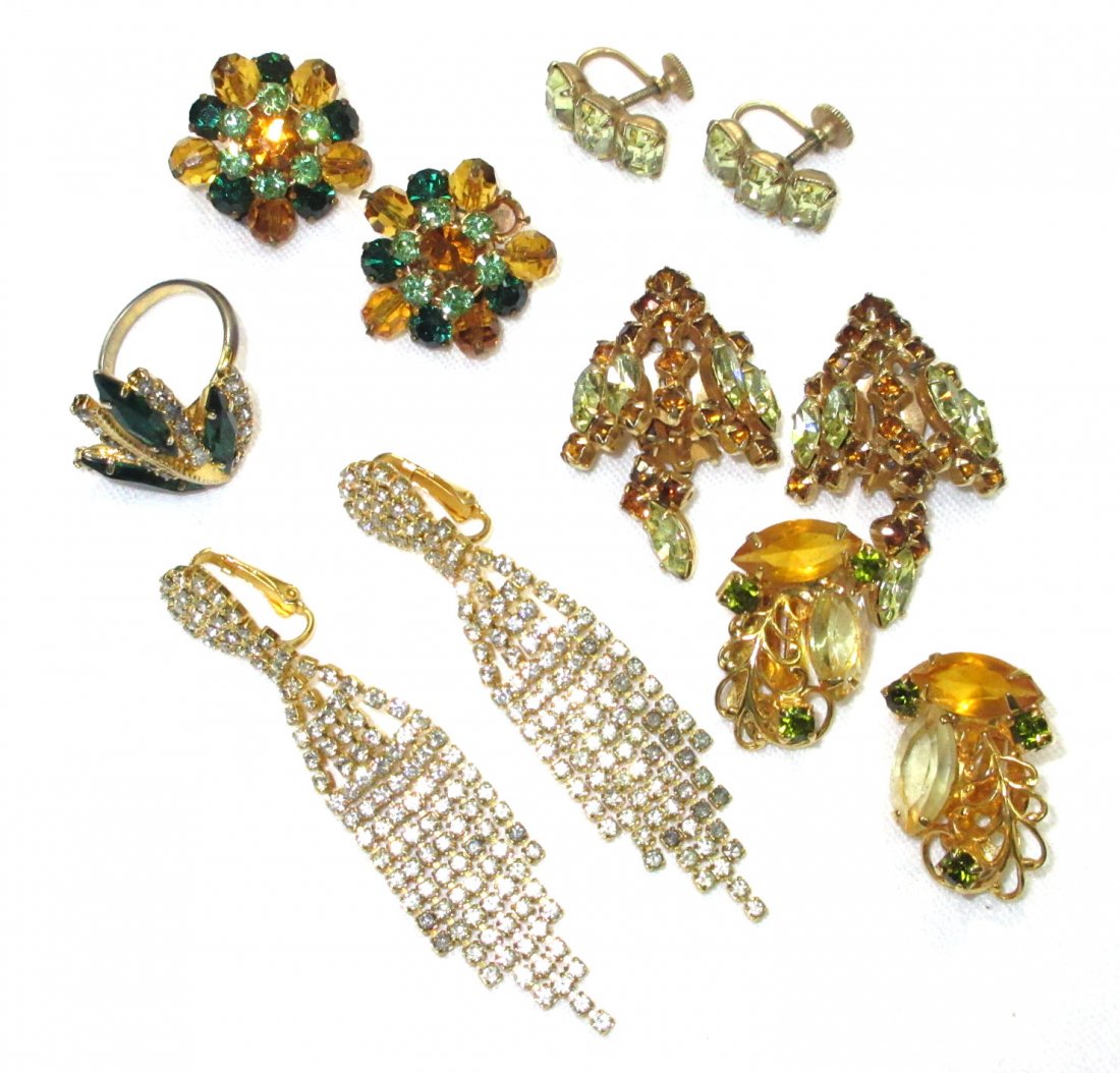 5pr.'s Citrine, Amber Gls Earrings & Ring (1 of 7)