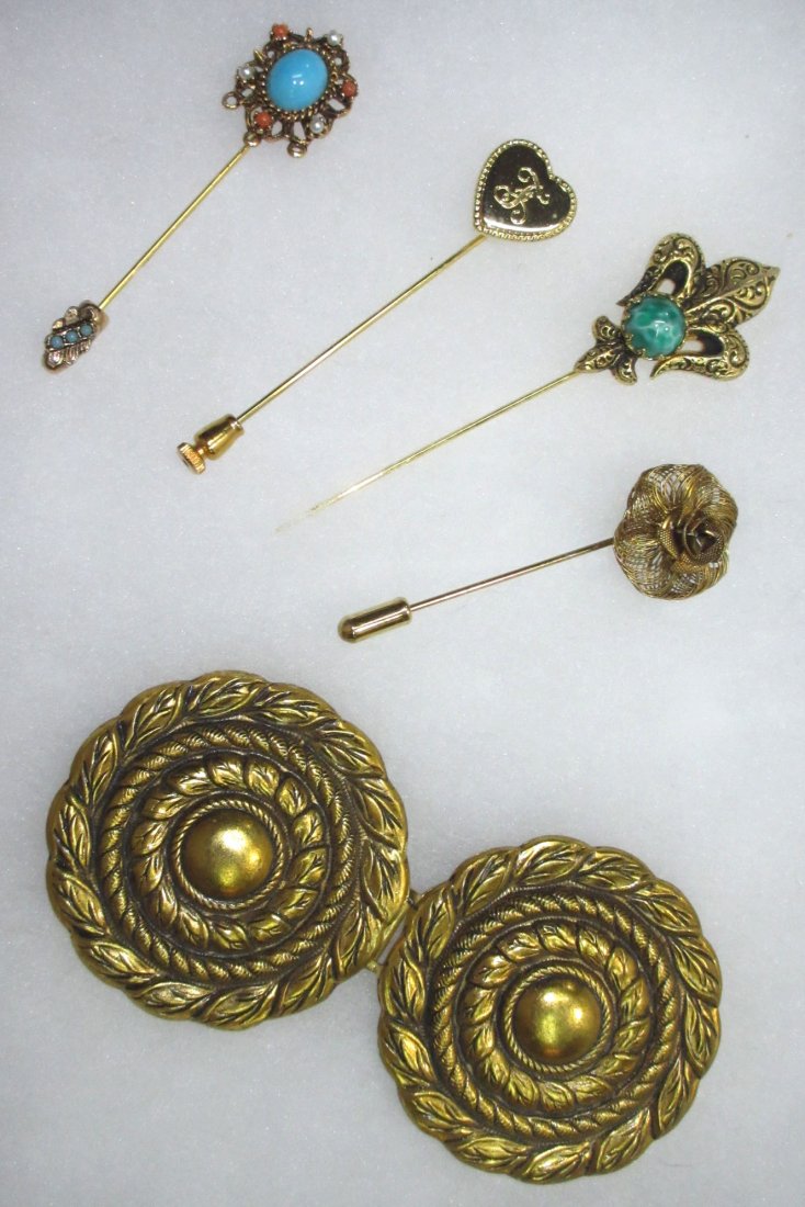 4 Lovely Stick Pins & Sash Buckle (1 of 5)