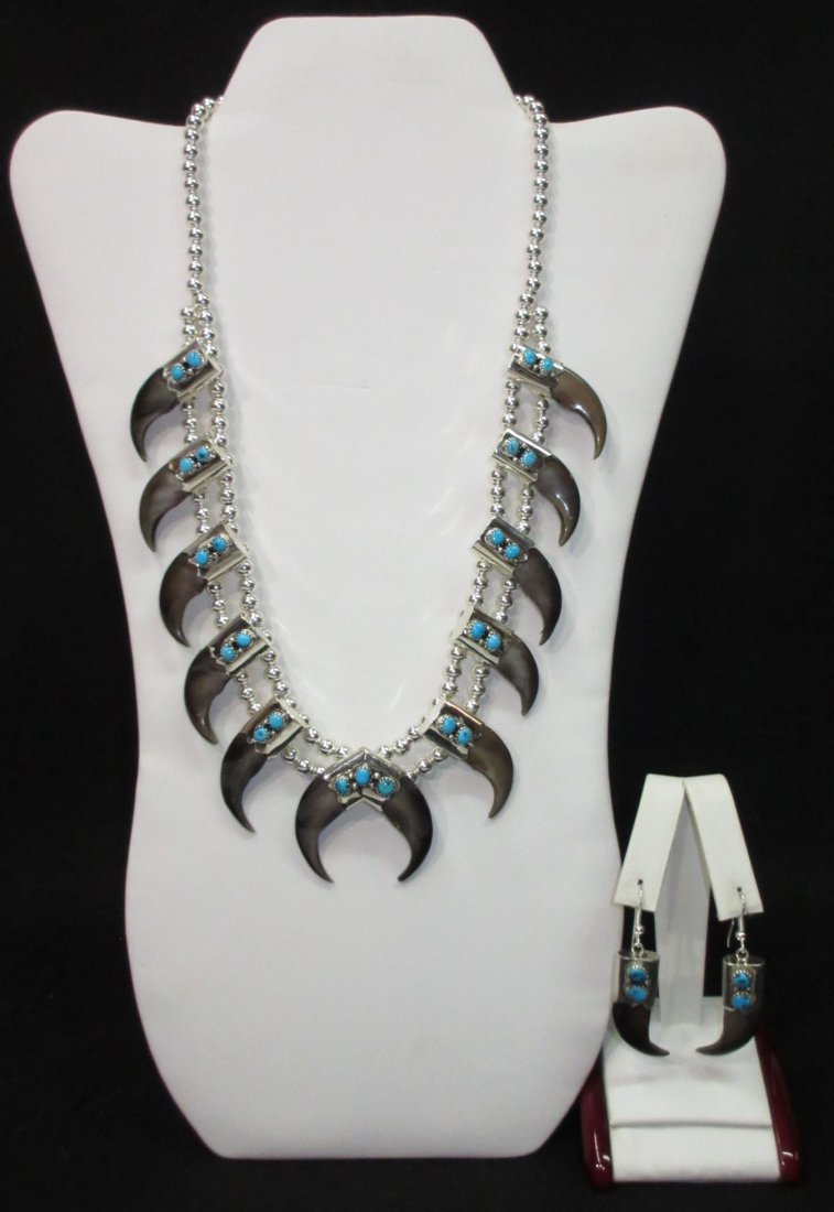 Elaine Sam Bear Claw Sterling Necklace Set (1 of 7)