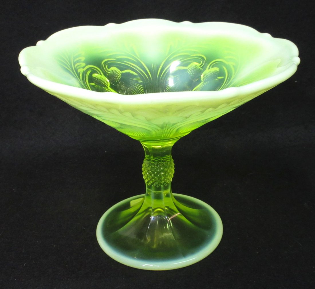Mosser Vaseline Glass Compote (1 of 4)