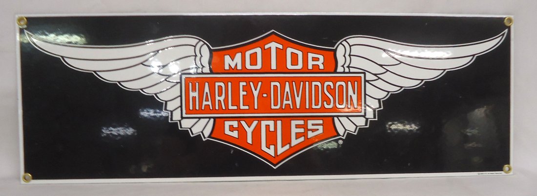 Porcelain Harley Davidson Sign (1 of 2)