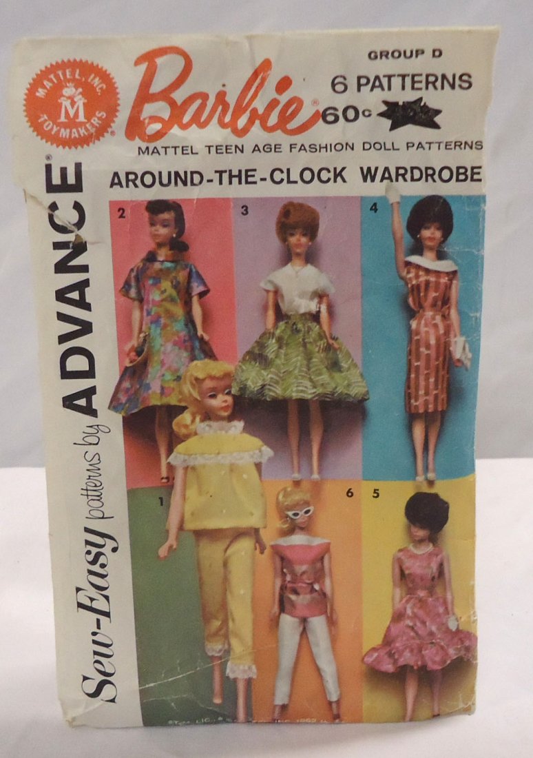 1962 Mattel Barbie Clothes Patterns (1 of 4)
