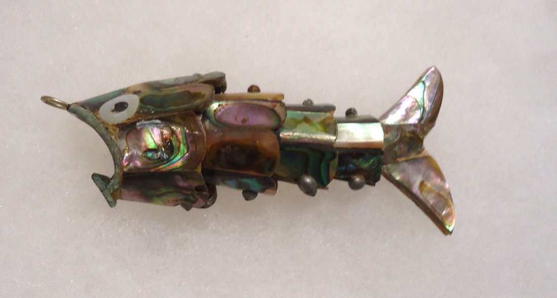 Abalone Articulated Fish Bottle Opener: 3"