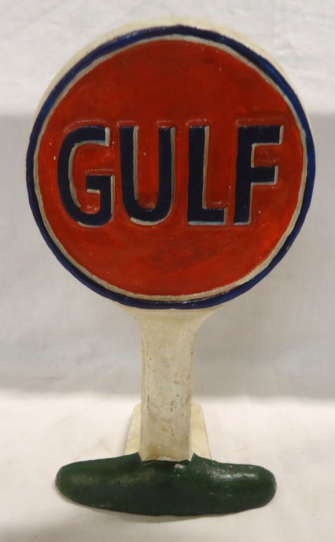 Modern Gulf Oil Adv. C.I. Doorstop (1 of 3)