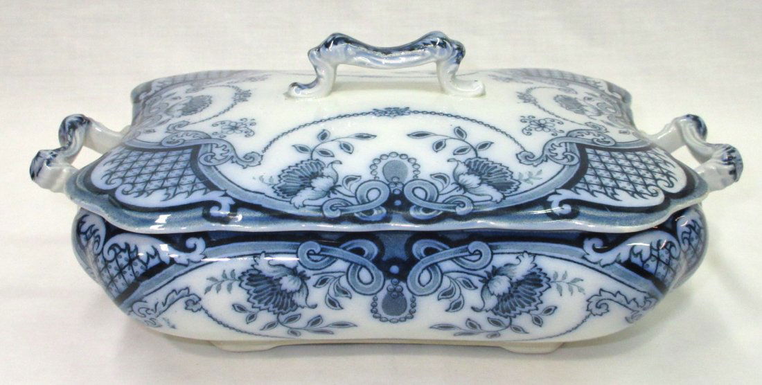 Flow Blue Covered Dish (1 of 6)