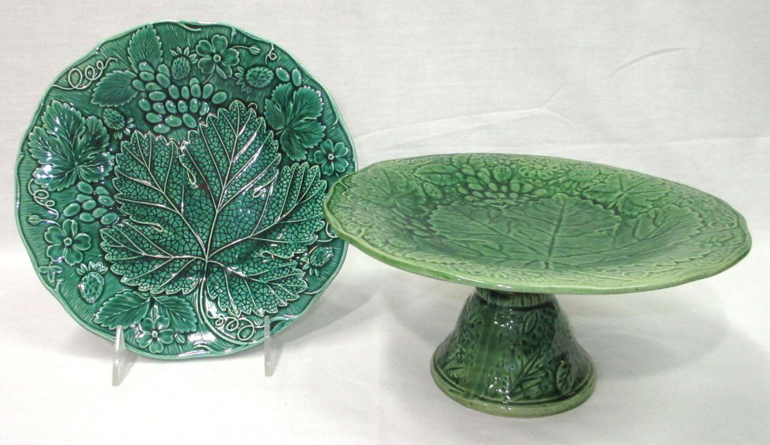 Majolica Plate & Cake Stand (1 of 6)