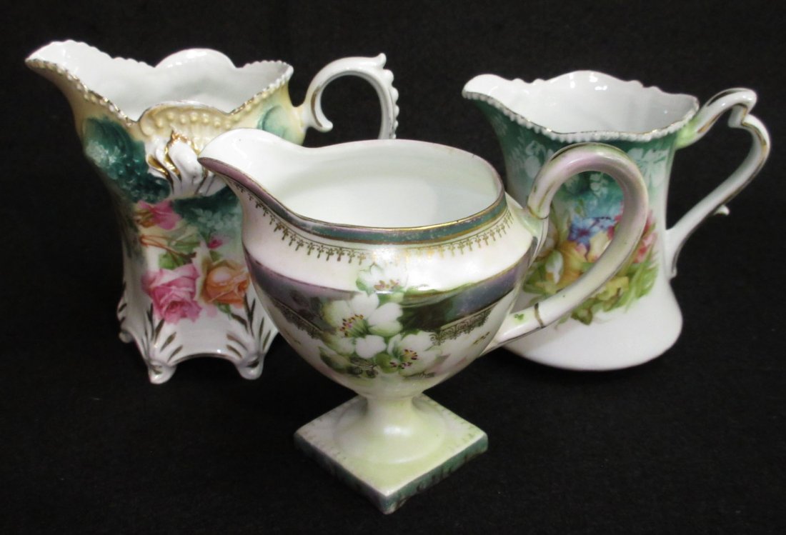 3 RS Prussia Creamers: 3 3/4"-4 1/2"