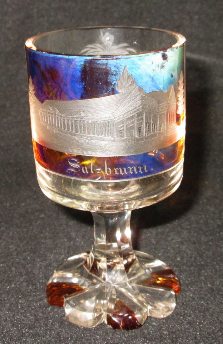 Bohemian Cut Glass Vase (1 of 5)