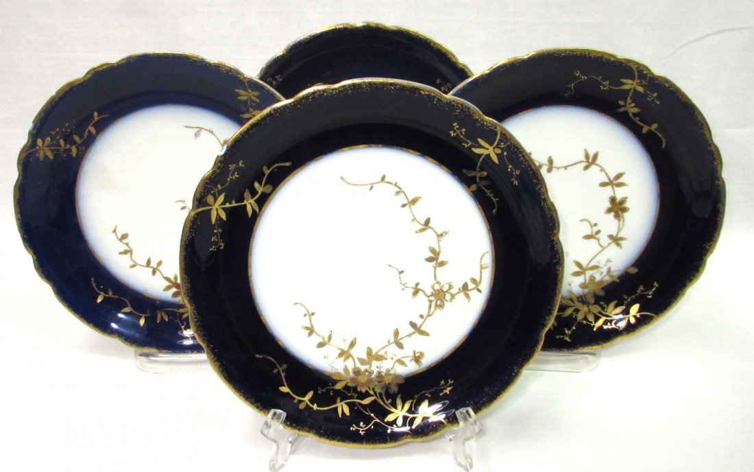 4 Cobalt Limoges Plates (1 of 6)