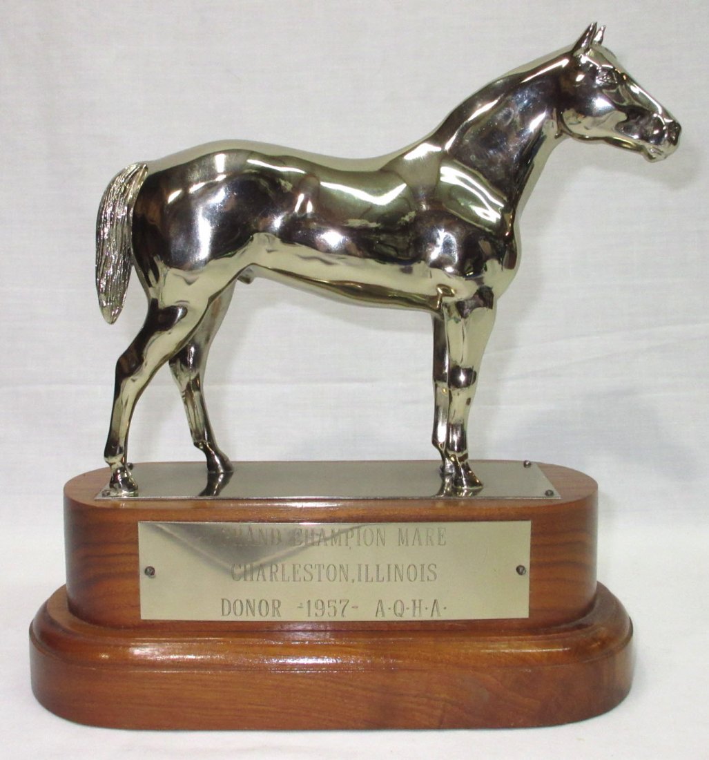 1957 Charleston, Ill. Horse Trophy: 10 1/4" x 9 3/4"
