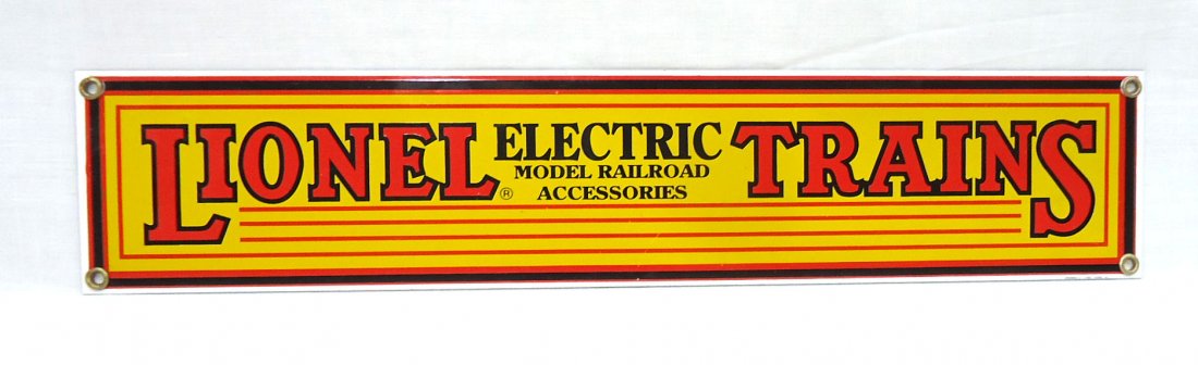 Modern Porcelain Lionel Train Adv. Sign (1 of 2)