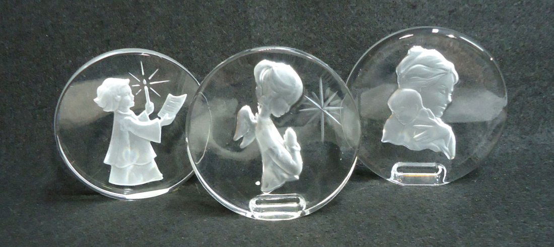 1977, 78, & 79 Danbury Mint Paperweights: All are 3 1/4"
