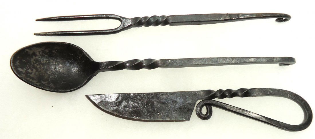 3pc Hand Forged Utensil Set (1 of 2)