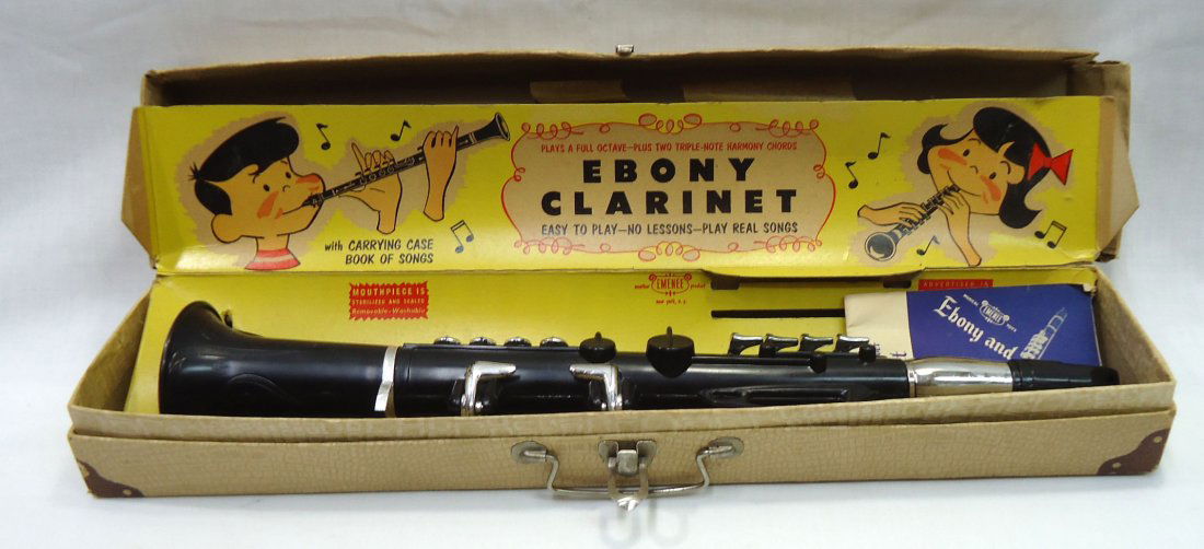 Emenee Ebony Clarinet Orig. Box: Approx. 18"
