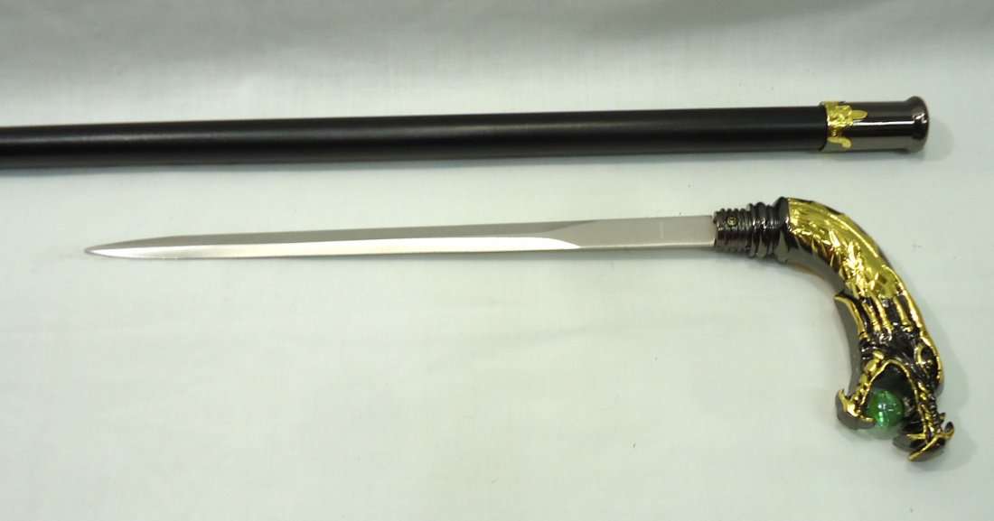 Modern Dragon Sword Cane: 34"