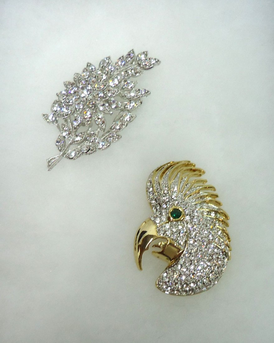 2- Costume Rhinestone Brooches (1 of 5)