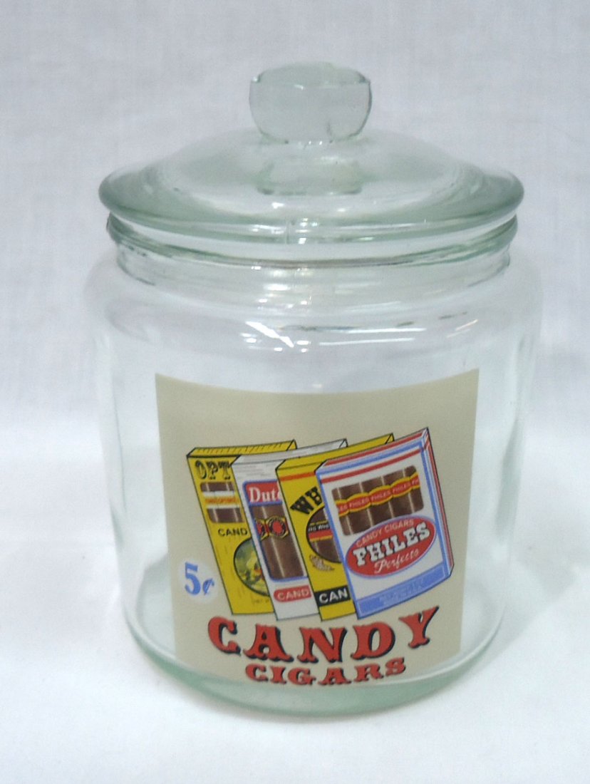 Modern Candy Cigars Store Jar (1 of 2)