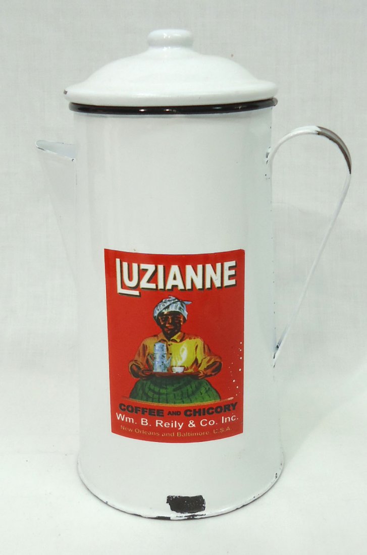 Modern Enameled Luzianne Coffee  Pot (1 of 3)