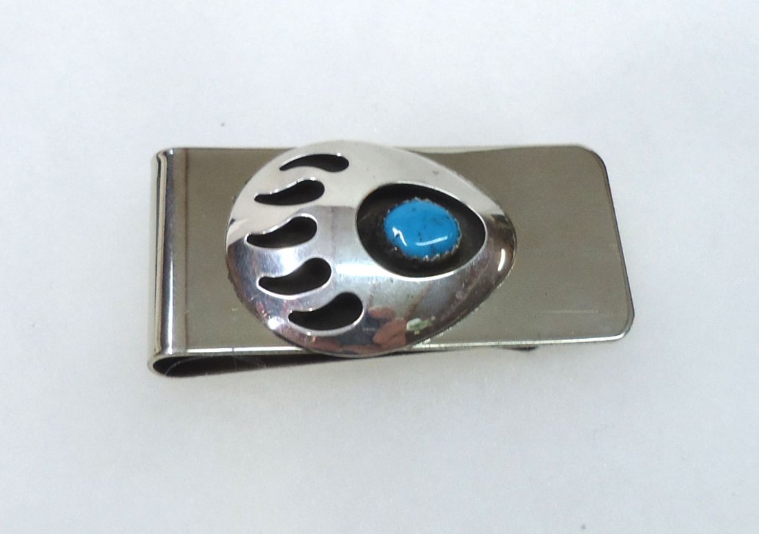 Sterling & Turq. Money Clip: 2" By Virginia John