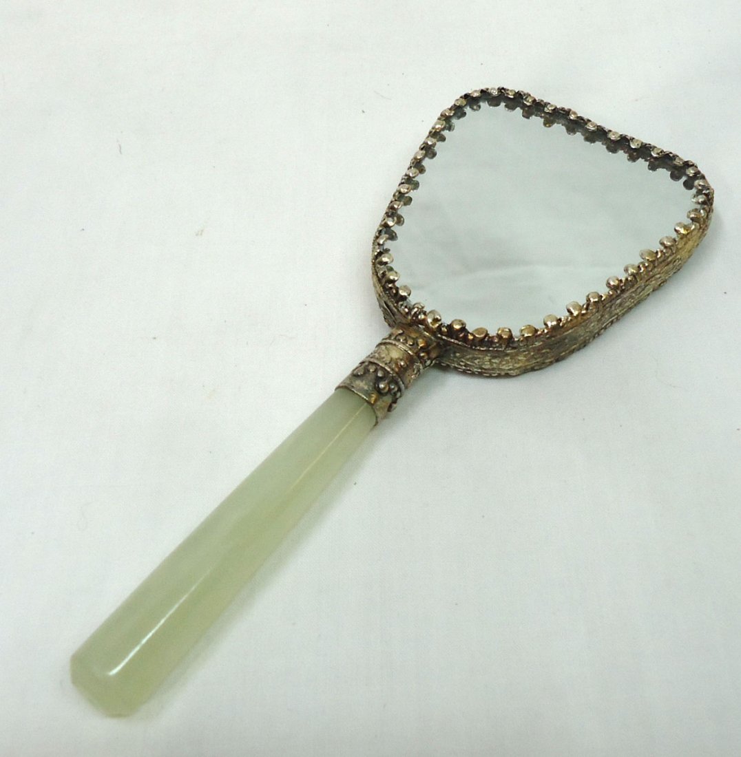 Oriental Enameled Hand Mirror (1 of 2)