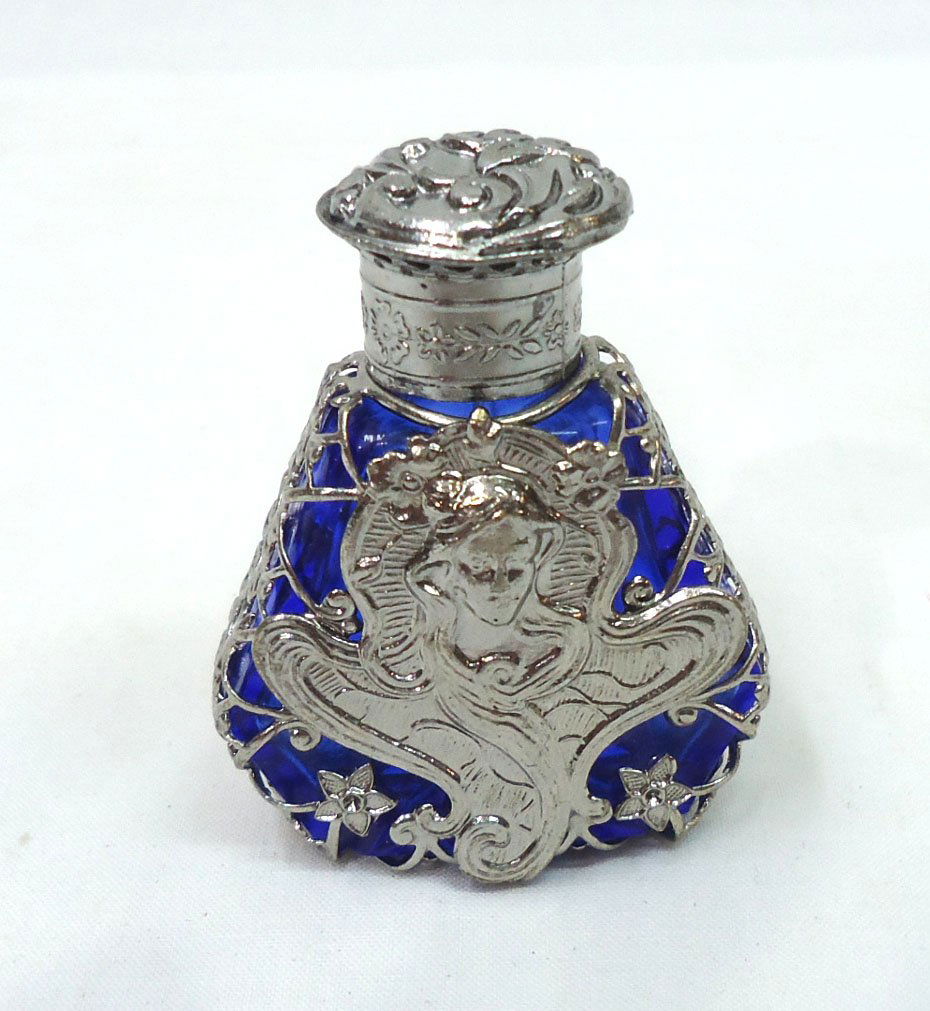 Ornate Cobalt Per Perfume Bottle (1 of 4)