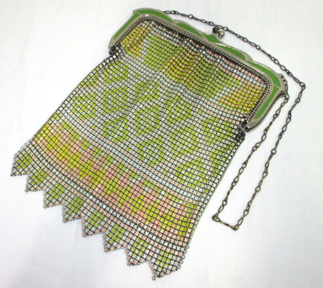 30's Whiting & Davis Enam Deco Armor Mesh Bag (1 of 5)
