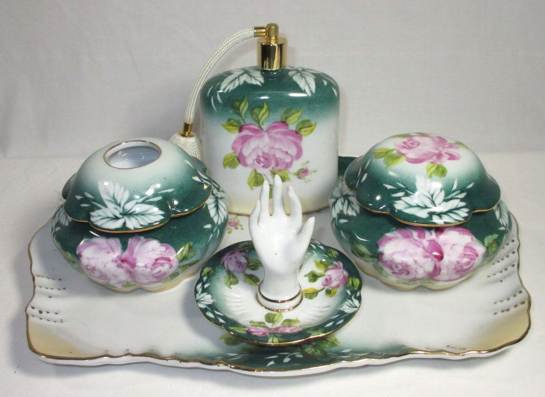 5 Pc. Limoges Floral Dresser Set (1 of 10)
