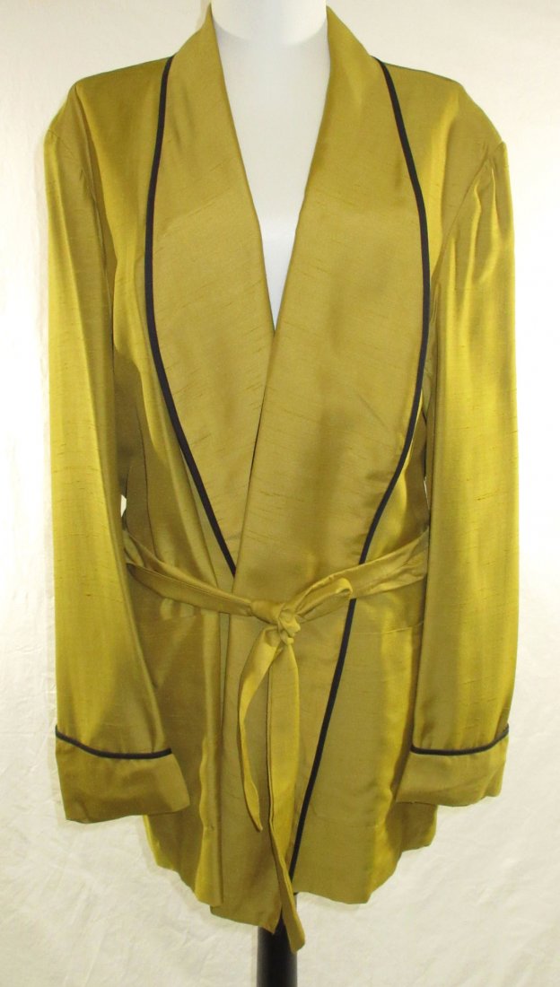 1950's Saks Fifth Avenue Gold Smoking Jacket (1 of 5)