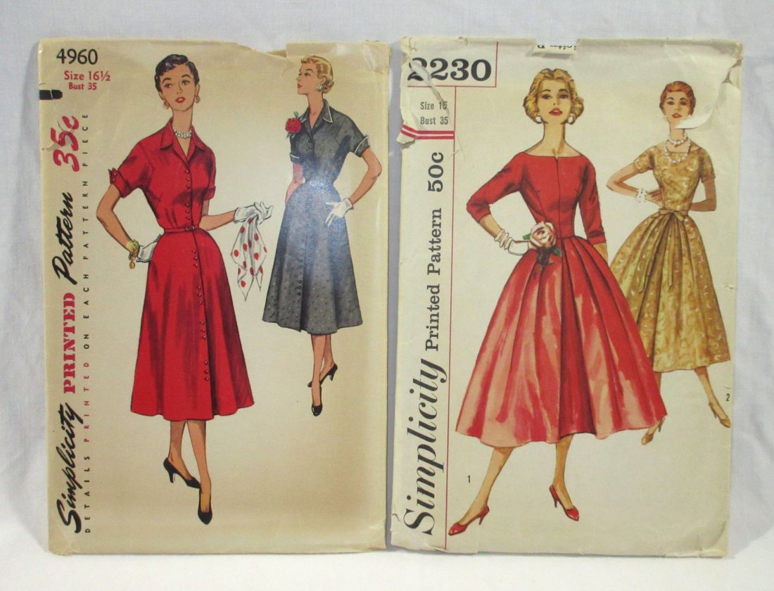 After 5 Classic 50's Dress Patterns, Bust 35 (1 of 3)