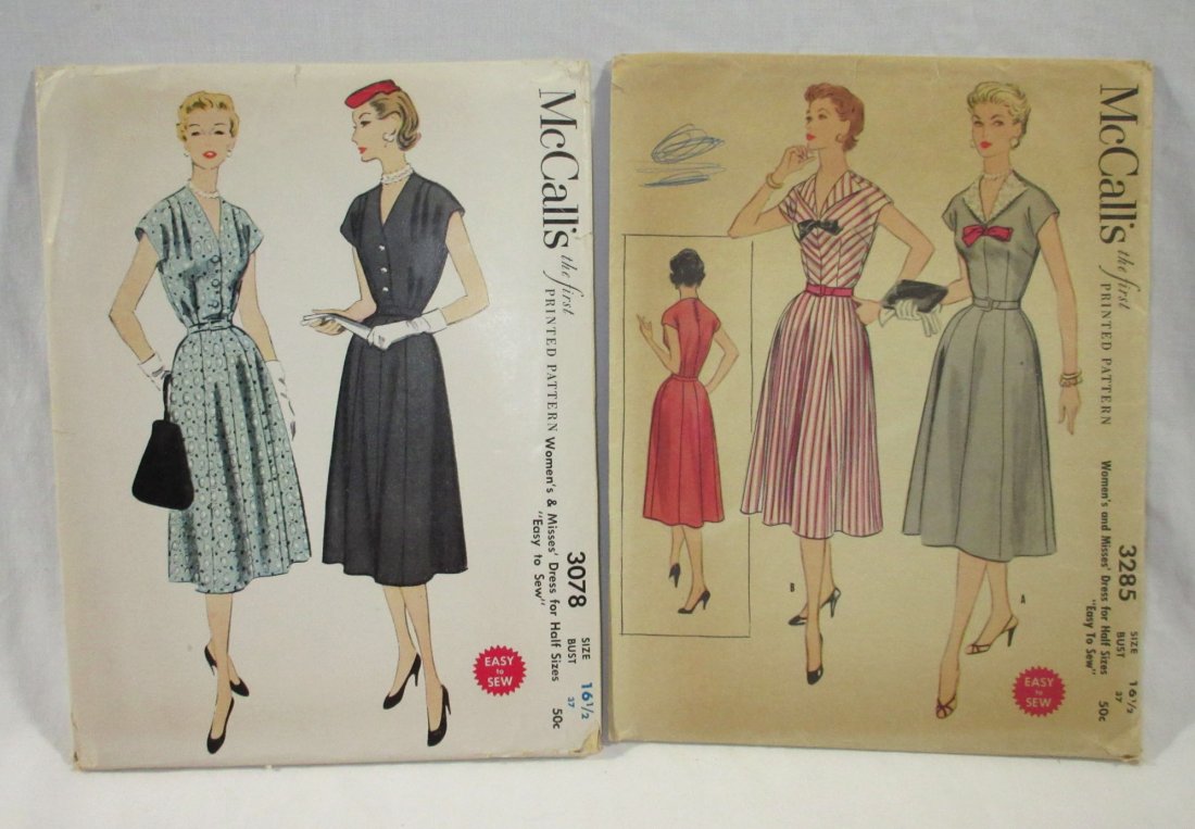 1950's Half Size Dress Patterns. Bust 37 (1 of 3)