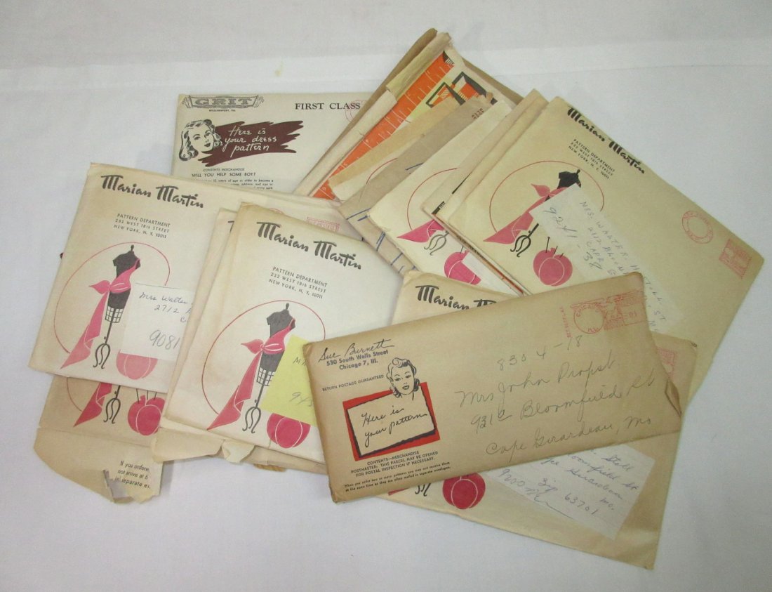 "19" Vtg. Mail Order Dress Patterns (1 of 2)