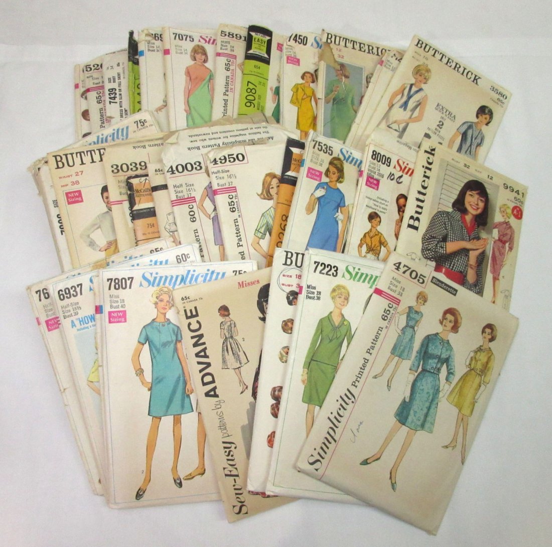 "33" - 1960's Dress Patterns, Bust 32 to 41 (1 of 5)