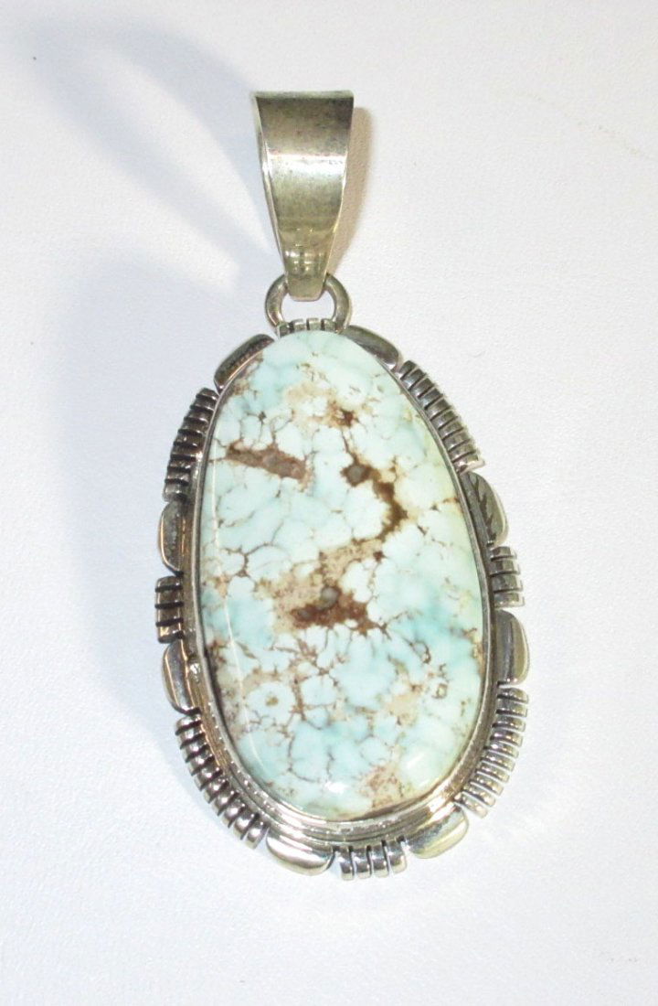 Navajo Sterling & Dry Creek Turq. Pendant (1 of 4)