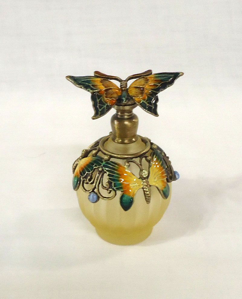 Enameled Butterfly Perfume Bottle (1 of 3)