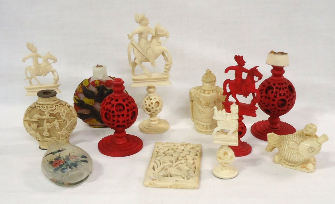 12pc Misc. Oriental Carved Items (1 of 6)
