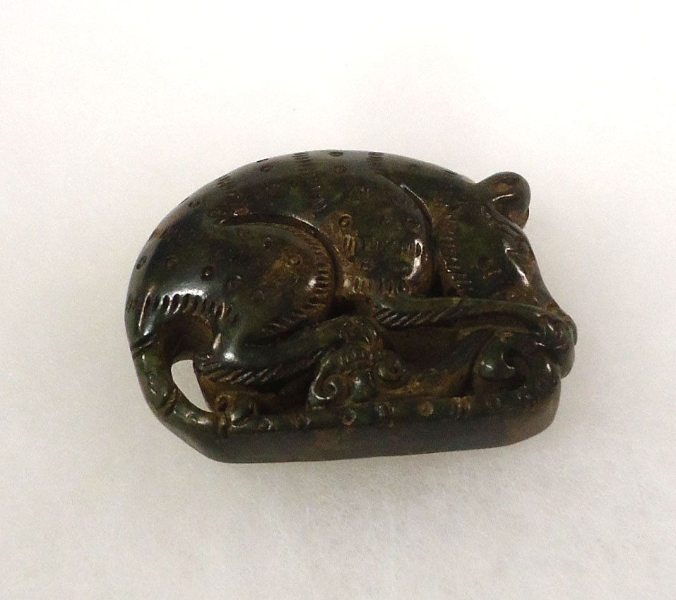 Oriental Carved Jade Mouse (1 of 2)