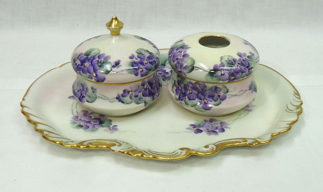 3 Pc. H.P. Limoges Dresser Set (1 of 6)