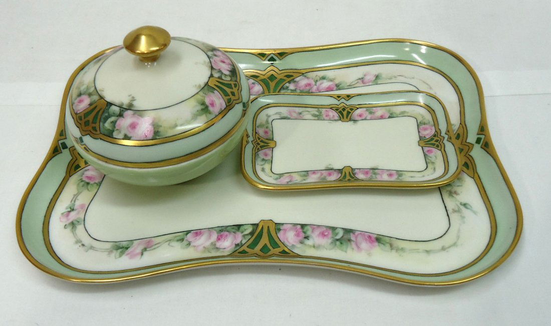 3 Pc. H.P. Limoges Dresser Set (1 of 7)