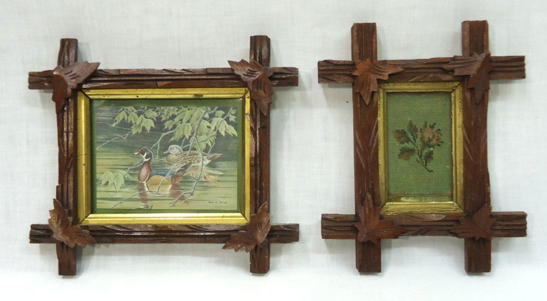 2- Walnut Vict. Criss Cross Frames (1 of 6)