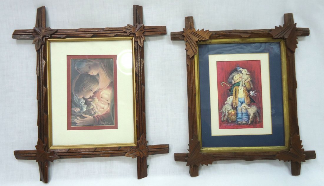 2- Walnut Vict. Criss Cross Frames (1 of 4)