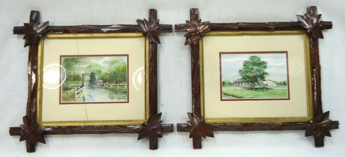 2- Walnut Vict. Criss Cross Frames (1 of 5)