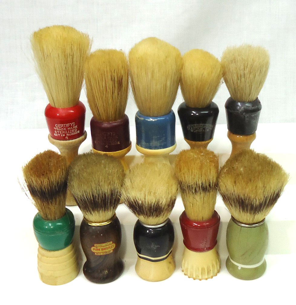 Lot Of 10 Shaving Brushes (1 of 3)