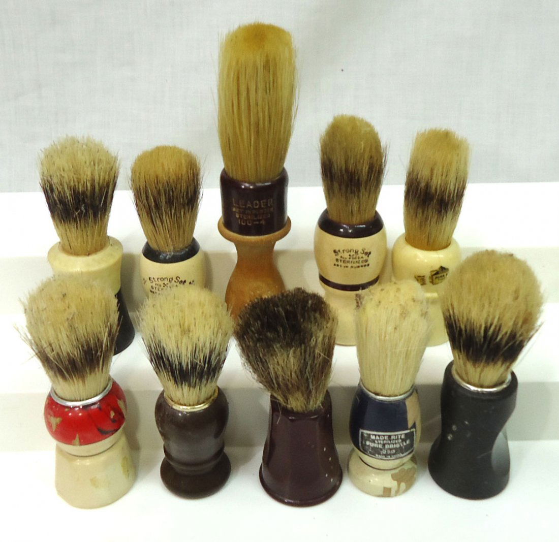 Lot Of 10 Shaving Brushes (1 of 3)