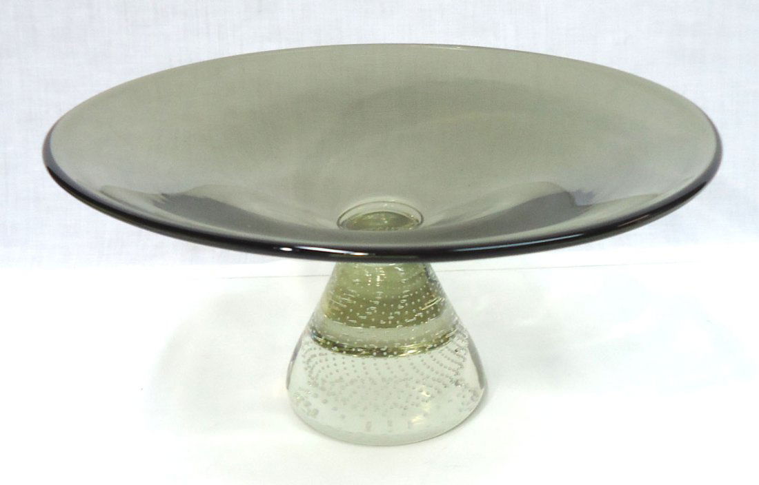 Erickson Controlled Bubble Compote Sgnd. (1 of 5)